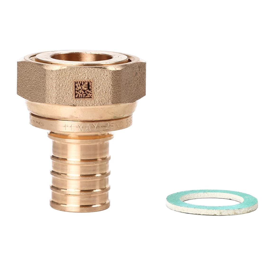 Соединитель прямой Рехау RX+ 25 мм х 1 ВР(г) с накидной гайкой (14563413001) — фото 2